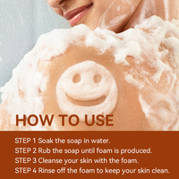 Savon Solide Artisanal à l'Huile de Ricin et Huile de Coco, Nourrissant, Riche en Mousse, Nettoyage Quotidien Visage et Corps, Idéal pour le Rasage