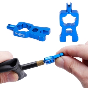 Outils de démontage et d'installation de vélo RIDERACE <span class=keywords><strong>4</strong></span> <span class=keywords><strong>en</strong></span> <span class=keywords><strong>1</strong></span>, clé à valve multifonctionnelle, <span class=keywords><strong>outil</strong></span> de valve Schrader/Presta pour vélo de montagne - Product Image 2