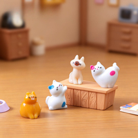 Miniature de chaton mignon pour micro-paysage, accessoires de décoration DIY pour maison de poupée, ornements de bureau miniatures