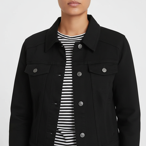 Chaqueta vaquera de lentejuelas lavada para mujer, diseño personalizado, parches de lentejuelas, ropa - Product Image 1