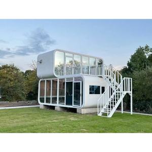 Buiten Stalen Container Huis Capsule Villa Prefab Prefab Zomerhuis Met Modern <span class=keywords><strong>Design</strong></span> En Waterdichte Kenmerken - Product Image 1