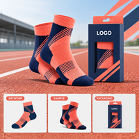 Chaussures de course athlétiques Color Block Corail Marine Performance Respirantes Ajustement Confortable Maille Ventilée Gestion de l'humidité Soutien de la cheville Bout Plat