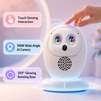 Robot Compagnon de Bureau Intelligent IA avec Base Rotative à 359 Degrés et Jouet en Peluche de Soutien Émotionnel