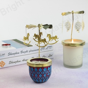 <span class=keywords><strong>Chandelier</strong></span> en métal rotatif avec cadran, en forme de cheval doré, pour faveurs de mariage, 2 unités - Product Image 1