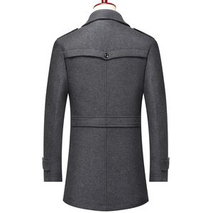 Abrigo de Lana de Longitud Media para Hombre, Chaqueta de Lana con Capucha Desmontable de Doble Capa Gruesa para Hombre, Chaqueta de Invierno para Hombre - Product Image 3