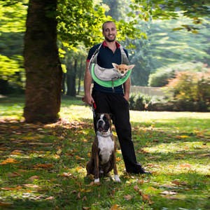 Pet <b>Carrier</b> <b>Backpack</b> Breathable Mesh Semi Circle Portable For Dog <b>Cat</b> Travel Outdoor Use - Product Image 3