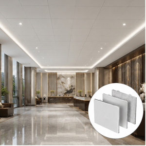 Plaque de <span class=keywords><strong>plafond</strong></span> suspendu en aluminium perforé de haute qualité, absorption acoustique, <span class=keywords><strong>faux</strong></span> <span class=keywords><strong>plafond</strong></span> 600x600 pour bureau, centre commercial - Product Image 1