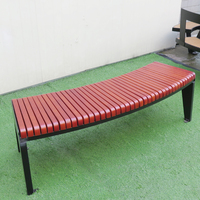 Meubles d'extérieur personnalisés, banc de rue, banc de patio en bois long