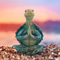Pierre en résine personnalisée tortue de mer chat grenouille bouddha Zen chien Namaste tranquillité et paix fée jardin méditation chien Statue