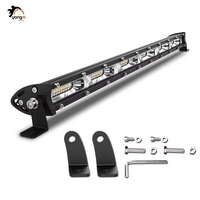 Barre lumineuse LED 12V pour voiture, 7, 13, 20 pouces, 60/120/180W, projecteur, feu antibrouillard, éclairage de travail, pour tout-terrain, camion, remorque, 4x4, VTT, lampe de conduite
