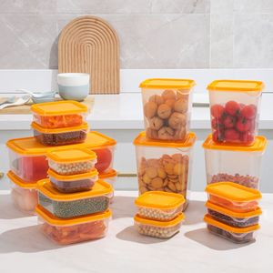 17 件/套透明厨房储物容器盒食品容器冰箱收纳盒零食坚果水果收纳盒罐子 - Product Image 6