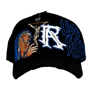 Gorras <span class=keywords><strong>de</strong></span> Gamuza Personalizadas <span class=keywords><strong>de</strong></span> 5 Paneles con Visera Curva, Estilo Deportivo, Barbas, DeathRow, LA <span class=keywords><strong>Dodgers</strong></span>, con Logotipo Bordado, Fabricante Personalizado - Product Image 6