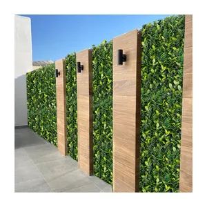 P243 Live Plants Vertical Faux Green Wall Artificial Plant Panel Artificial Hedge Wall For Backdrop Decoration