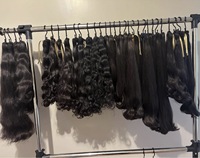 Cheveux humains bruts non traités de qualité supérieure, 100 % naturels, lisses, ondulés, bouclés, provenant de Birmanie, en lots, pour revendeurs