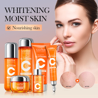 SADOER OEM Marque Privée Kit de Beauté Réparateur Multi-Effets Corée Éclaircissant Vitamine C, Ensemble de Soin de la Peau