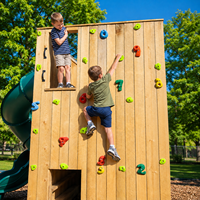 Structures d'escalade extérieures pour la maternelle, meubles résistants aux intempéries, en bois massif durable, pour enfants, garderies, aires de jeux, gymnases