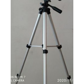 Trípode profesional de aleación de aluminio, 3 secciones, bloqueo giratorio, cardán 3D para cámara digital, color plateado - Product Image 5