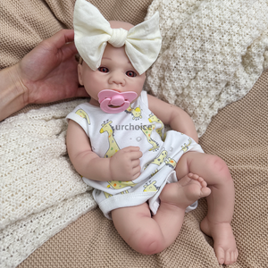 Prototipo sin pintar/pintado Cuddle Boy <span class=keywords><strong>silicona</strong></span> completa Reborn Baby Doll <span class=keywords><strong>molde</strong></span> lavable boca abierta juguete Reborn Collector escultura - Product Image 2