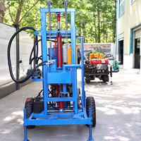 Plateforme de forage de puits d'eau mobile avec une profondeur de 100m à 200m, utilisant des moteurs diesel