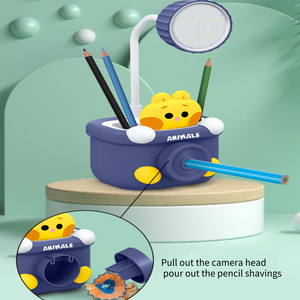 Lampe de Table Led pour enfants, avec taille-<span class=keywords><strong>crayon</strong></span>, rechargeable par USB, multifonction, mignon, Protection des <span class=keywords><strong>yeux</strong></span>, idéale pour lire, 1 unité - Product Image 3