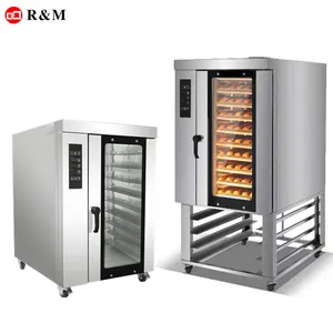 Toko Udara Panas Stainless Steel Oven Konvensional 5 Nampan Gas Listrik Uap Oven Konveksi Dapur Restoran Digital Komersial