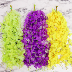 Guirlande de fleurs artificielles en soie Wisteria, violettes et roses, pour décoration de mariage, décoration murale, guirlande suspendue, accessoires de photographie en extérieur - Product Image 2