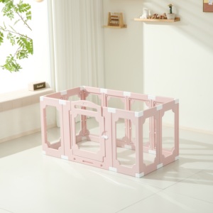 Corral Plegable Transparente de HDPE para Mascotas, Valla Elevada y Engrosada Ecológica para Perros, Puerta de Seguridad de Aislamiento para Interiores, Jaula para Perros y Gatos - Product Image 5