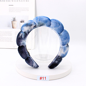 ที่คาด<span class=keywords><strong>ผม</strong></span>ผ้าถักลายมัด<span class=keywords><strong>ย้อม</strong></span><span class=keywords><strong>สี</strong></span>สันสดใส พร้อมฟองน้ำบุอย่างดี สไตล์ยุโรป-อเมริกา ทนทาน เหมาะสำหรับผู้หญิงใช้ในชีวิตประจำวันหรือทำสปา - Product Image 6