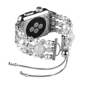 Femmes Sublimation Luxe Strass Perle <span class=keywords><strong>Bracelet</strong></span> Montre <span class=keywords><strong>Bracelet</strong></span> perle 38mm <span class=keywords><strong>42mm</strong></span> <span class=keywords><strong>apple</strong></span> <span class=keywords><strong>Watch</strong></span> pour la bande de Montre D'<span class=keywords><strong>apple</strong></span> - Product Image 2