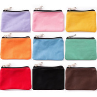Gantungan Kunci Dompet Genggam Mini Katun Polos Kanvas Kualitas Baik