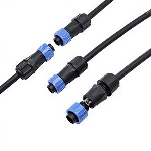 موصل طيران مقاوم للماء IP68 ذكر-أنثى مع كابل نقل إشارات للمعدات الهندسية الخارجية - Product Image 2