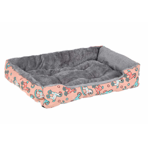 Cama para Perros de Doble Cara, Transpirable, con Diseño de Dibujos Animados, Uso Dual, Rectangular, con Funda Extraíble, 100% Algodón, Ecológica - Product Image 5