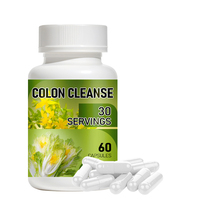 Capsules de nettoyage du côlon naturelles personnalisables OEM, extrait d'herbes composé, favorisent une détoxification interne douce