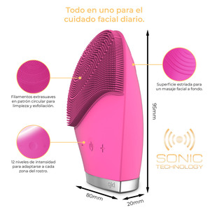 Spazzola per la pulizia del viso Pinkcaress 12 livelli di potenza Rosa - Product Image 2