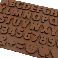 1086 Fabrik-Musterbuchstaben und -Zahlen Silikonharzform Silikon-Schokoladenformen Fondant-Spitzenform Kuchendekoration DIY