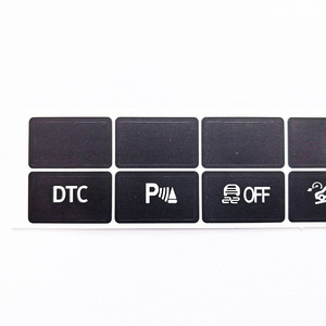 Autocollants de voiture pour BMW X5 X6, capteurs de stationnement pour coffre, boutons antidérapants E70 E71, adhésif PVC noir, impression numérique, rectangle - Product Image 1