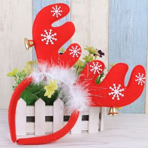 Serre-tête de Noël en forme de cornes de renne avec plumes, idéal pour les fêtes d'anniversaire des enfants et des filles - Offre spéciale - Product Image 2