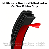 XLcarseal011 Joint de porte de voiture structurel multi-chambres en EPDM avec support adhésif, insonorisation, étanchéité, services de découpe et de soudage