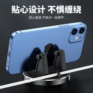 Support de téléphone pour voiture, ventouse pour tableau de bord, rotation à 360 degrés, support métallique pour la navigation - Product Image 2