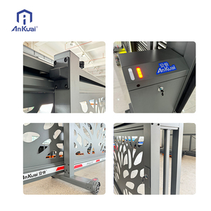 Fabricante Ankuai, puerta corredera automática, Material recubierto <span class=keywords><strong>de</strong></span> polvo, puerta <span class=keywords><strong>de</strong></span> entrada, casa, puerta Industrial <span class=keywords><strong>de</strong></span> aleación <span class=keywords><strong>de</strong></span> aluminio para exteriores - Product Image 5