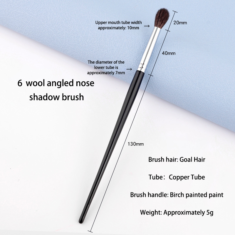 6 Wool Angled Nose Shadow Brush