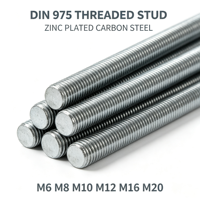 DIN975 Zinc Plated/Black Finish Carbon Steel Threaded Rod Fully Threaded Stud M6-M20 General Construction Fastener