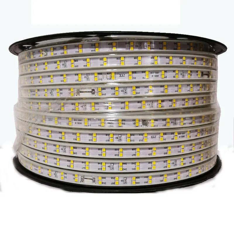 Super brightness 2835SMD 100 LEDs 10mm AC 220V IP67 grade waterproof custumizable outdoor long strip modern led wall lighting