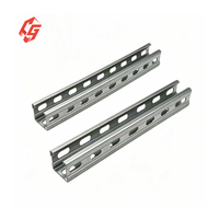 Perfil de Acero Galvanizado Previamente en Forma de C con 3 Lados Perforados, Canal de Soporte de Alta Resistencia para Estructuras de Construcción en Fábricas