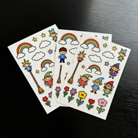 Personalisierte koreanische Schreibwaren: Bedruckte, gestanzte, individuelle Vinyl-Aufkleber, wasserfest, transparent, Cartoon-Deko-Stickerbögen