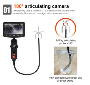 Meilleur prix d'usine – Endoscope de diagnostic pour véhicules avec grand écran de 5 pouces et millions de pixels, caméra d'inspection pour égouts - Product Image 4