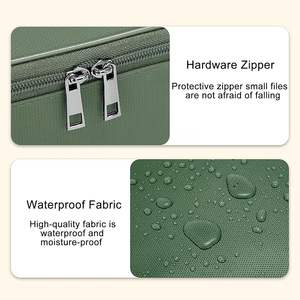 Factory Wholesale <b>Fireproof</b> Multi-Pocket Storage Bag Blue Waterproof Money Bag Lock Suitable for <b>Home</b> Document Storage Bag - Product Image 6