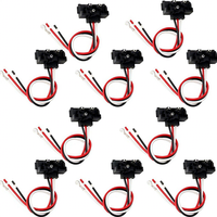 Connecteur adaptateur mâle en alliage de cuivre à trois conducteurs avec boîtier ABS IP44 12V 5A pour clignotant de voiture, feu de direction et feu arrière