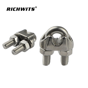 RICHWITS คลิปหนีบสายเคเบิลรูปตัวยูสแตนเลส 10 มม. ตัวเชื่อมต่อเชือกลวดเมตริกอุตสาหกรรมทั่วไป - Product Image 4