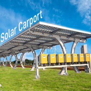 Sistema de cochera solar, toldo solar de acero galvanizado rentable, marco de cochera fotovoltaica de aleación de aluminio, cochera solar comercial - Product Image 3
